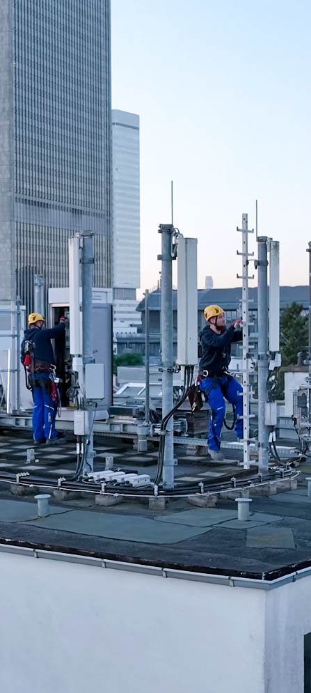 Abel Gruppe Filmmaterial Mobilfunk Anlage Mitarbeiter